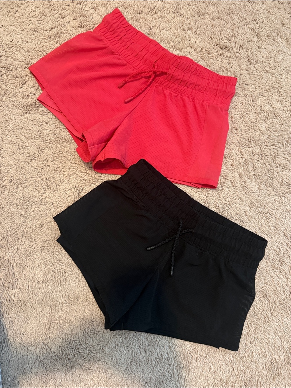 all in motion Girls' Athletic Shorts Set - Hot Pink and Black